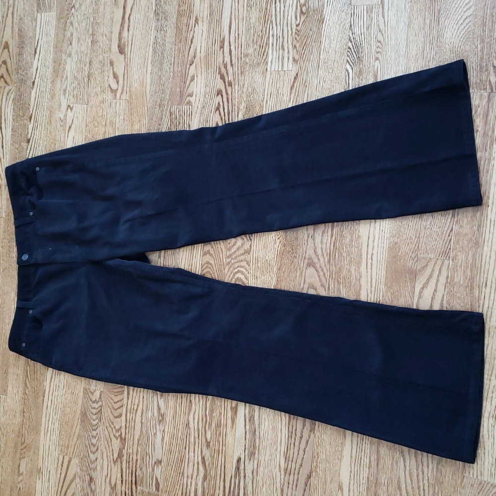 (14) Talbots Black Curvy Bootcut Corduroy Pants Business Casual Office Soft